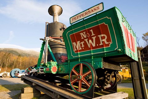 Framed Old engine from the cog railroad on Mt Washington in Twin Mountain, New Hampshire Print