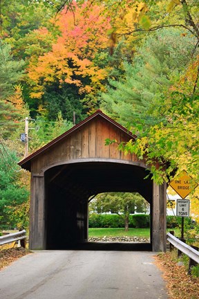 Framed Coombs Covered Bridge, Ashuelot River in Winchester, New Hampshire Print