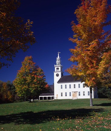 Framed Jaffrey Centre in Autumn, New Hampshire Print