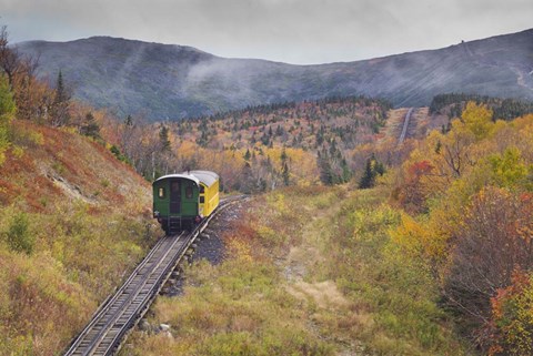 Framed New Hampshire, White Mountains, Mount Washington Cog Railway Print