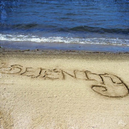 Framed Serenity In The Sand Print