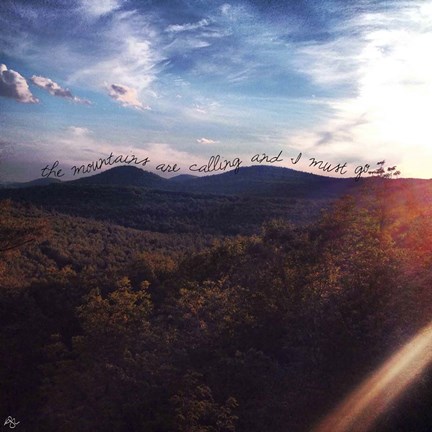 Framed Mountains Are Calling Print