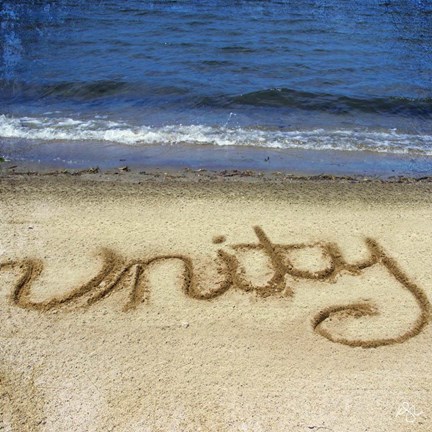 Framed Unity In The Sand Print
