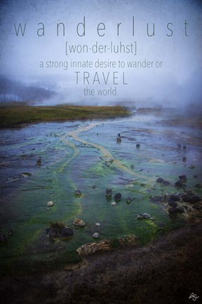 Framed Wanderlust Definition Print