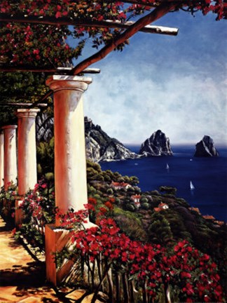 Framed Pergola in Capri Print