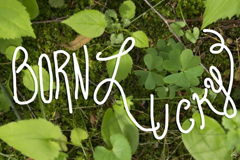 Framed Born Lucky Print