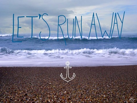 Framed Let&#39;s Run Away 2 Print