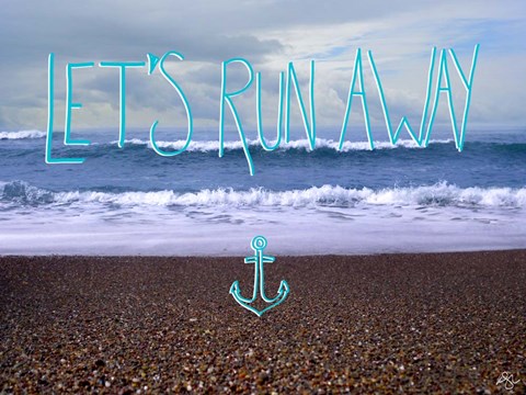Framed Let&#39;s Run Away 3 Print