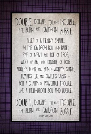 Framed Double Double Toil Print