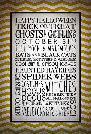 Framed Words of October Print