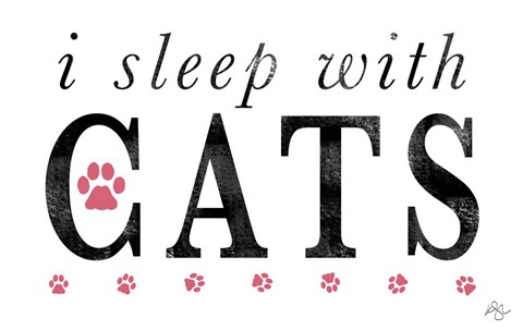 Framed I Sleep with Cats Print