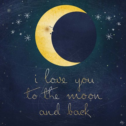 Framed I Love You To The Moon 1 Print