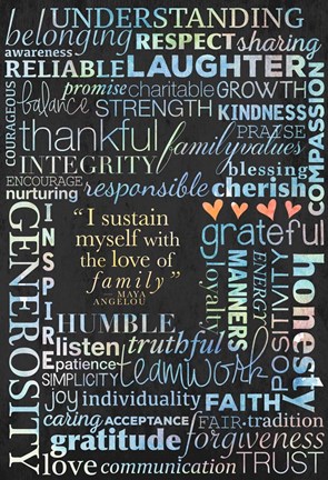 Framed Family Values Print