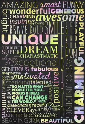 Framed Positivity Can Change The World Print