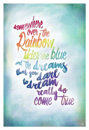 Framed Over The Rainbow Print