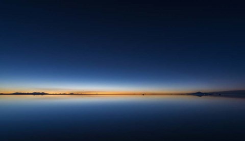 Framed Twilight over the Salar De Uyuni, Altiplano, Bolivia Print