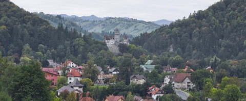 Framed Bran Castle, Bran, Brasov County, Transylvania, Romania Print