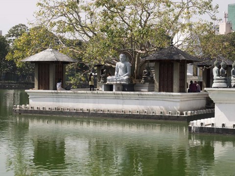 Framed Seema Malaka Designed by Geoffrey Bawa, Sri Lanka Print