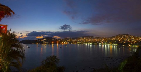Framed Playa La Madera, Zihuatanejo, Guerrero, Mexico Print
