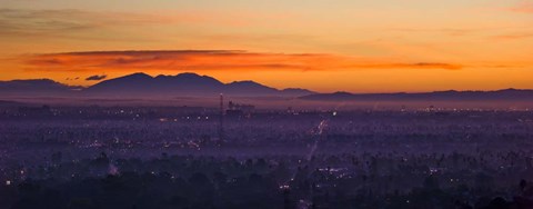 Framed Buildings and San Bernardino Mountains, California Print