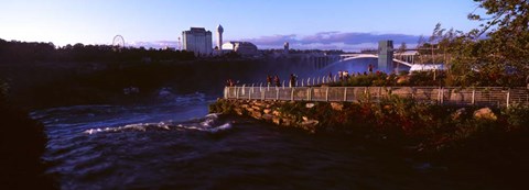 Framed Tourists at a Waterfall, Niagara Falls, Niagara River Print