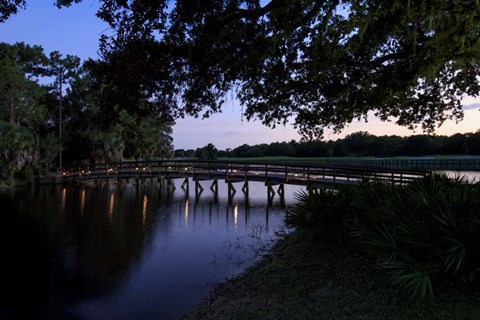 Framed Sunset Over Golf Course in Sarasota, Florida Print