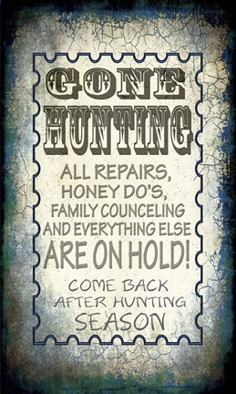 Framed Gone Hunting Print