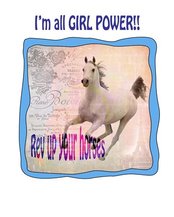 Framed Rev Up Your Horses Print