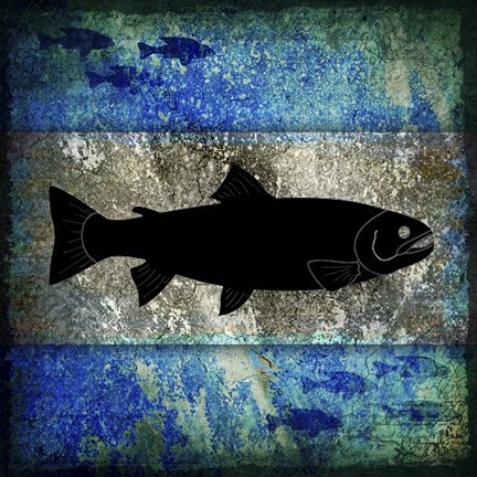 Framed Fishing Rules Trout Print