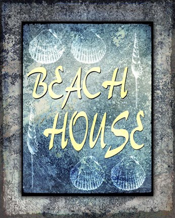 Framed Hello Beach House Print