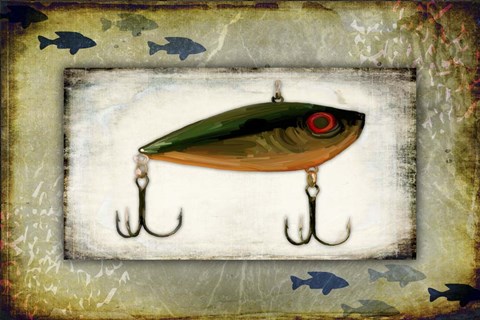 Framed Fishing - Bait Lure Print