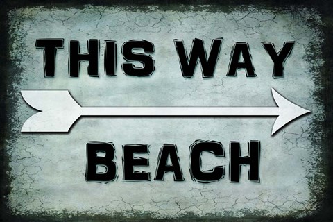 Framed Choose Path - This Way Beach Print