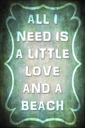 Framed Good Times - Love Beach Print