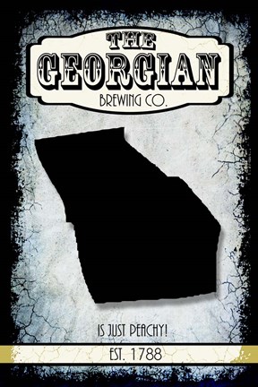 Framed States Brewing Co - Georgia Print