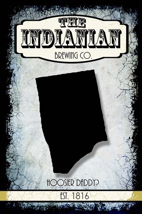 Framed States Brewing Co - Indiania Print