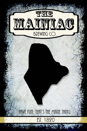 Framed States Brewing Co - Maine Print