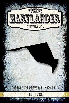 Framed States Brewing Co - Maryland Print