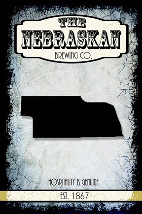 Framed States Brewing Co - Nebraska Print