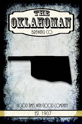 Framed States Brewing Co - Oklahoma Print
