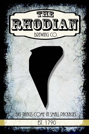 Framed States Brewing Co - Rhode Island Print