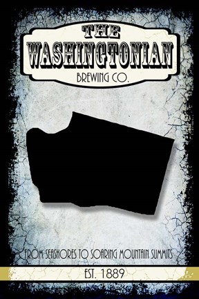 Framed States Brewing Co - Washington Print