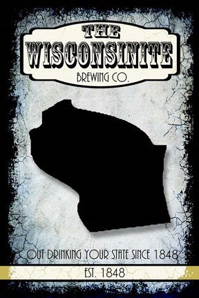 Framed States Brewing Co - Wisconsin Print