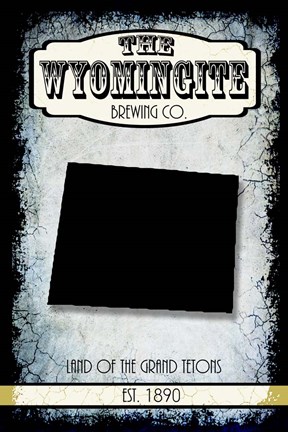 Framed States Brewing Co - Wyoming Print