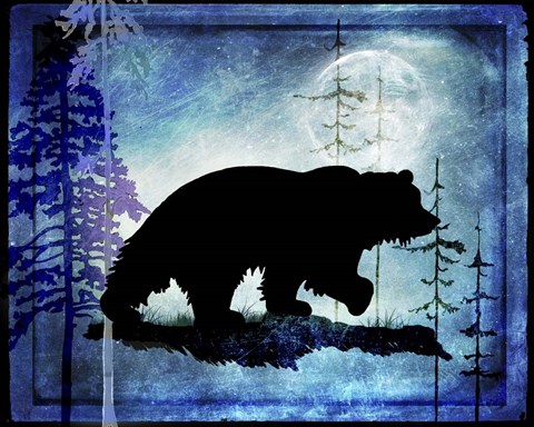 Framed Midnight Bear Print