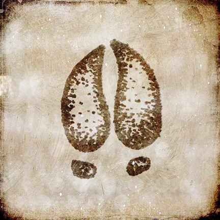 Framed Moose Lodge - Moose Track Print