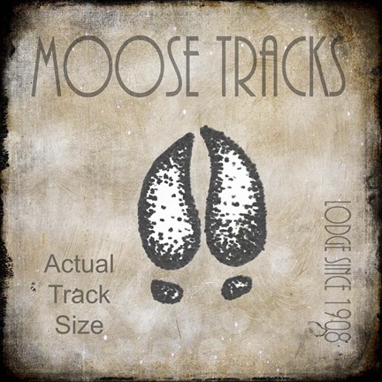 Framed Moose Lodge 2 - Moose Tracks 2 Print