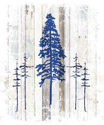 Framed Blue Moose - Lodge Pole Pine Print