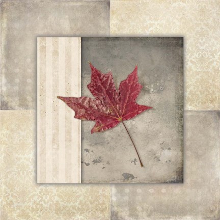 Framed Lodge Leaf Tile 1 Print
