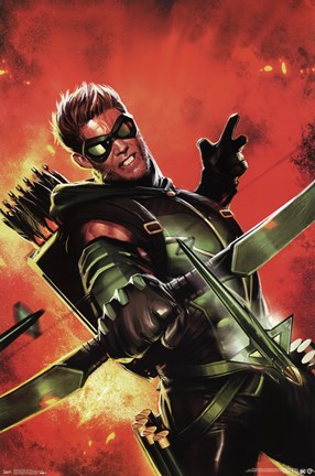 Framed Green Arrow - Explosion Print