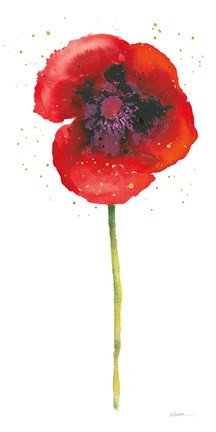 Framed Splash I with Gold Print